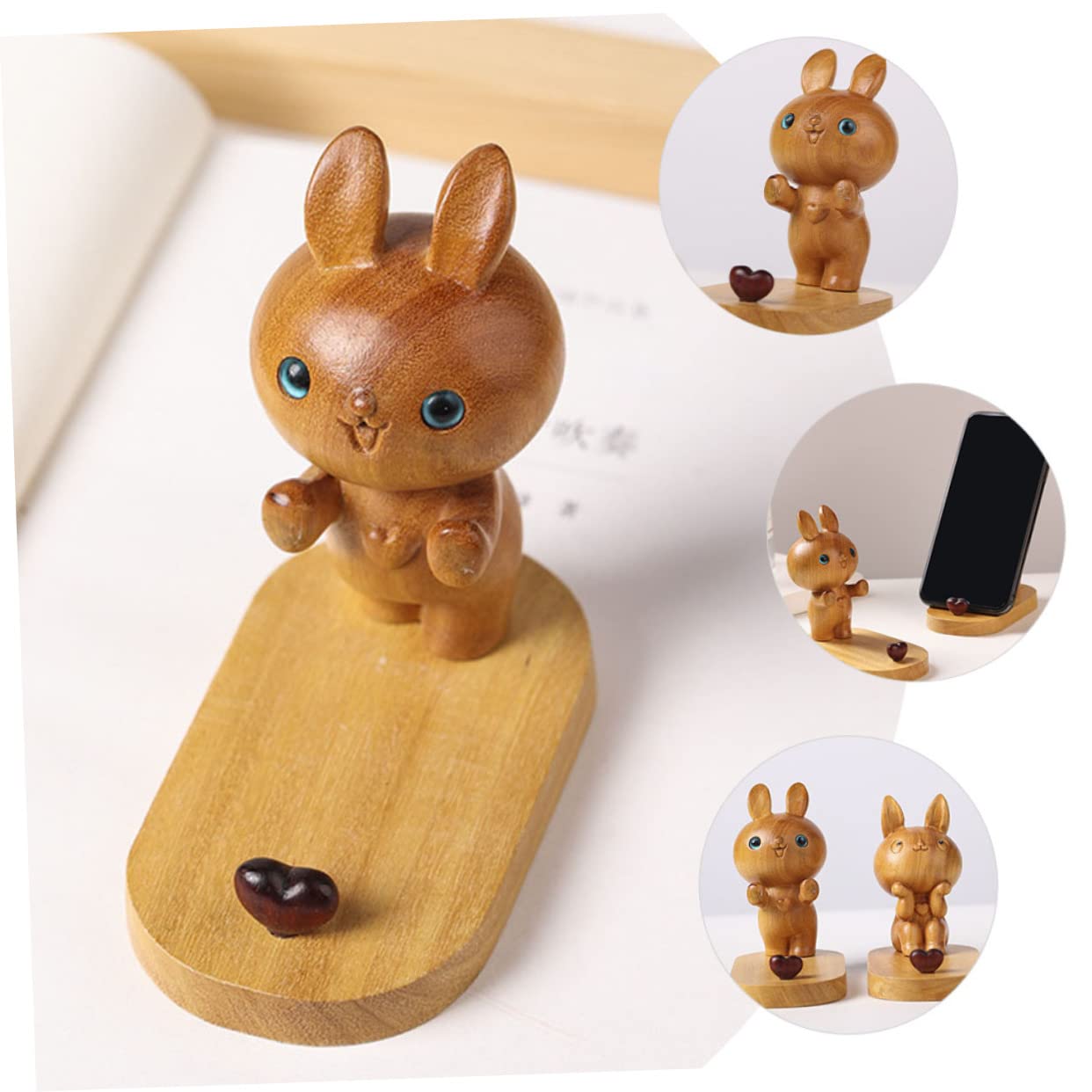 OSALADI 4pièces Support De Téléphone Forme De Lapin Mignon Décoration De Bureau Et Accessoire Pratique pour Smartphone pour Adultes