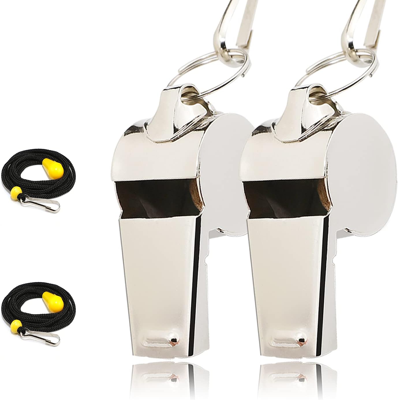 Whistle for Coaches, Metal Whistles for Adults with Lanyard, Loud Sport Whistle for Referee Teacher Police Soccer Gym