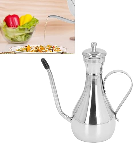 Miniatura 8 de Botella de aceite de oliva, dispensador de aceite de acero inoxidable para uso diario, vinagre de aceite con material de grado alimenticio, a prueba