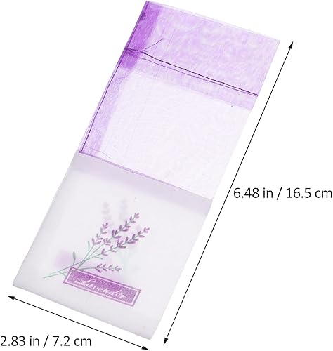 Miniatura 3 de Paquete de 25 bolsas vacías de lavanda para cogollos de lavanda, bolsas de gasa de organza rosa (morado oscuro)