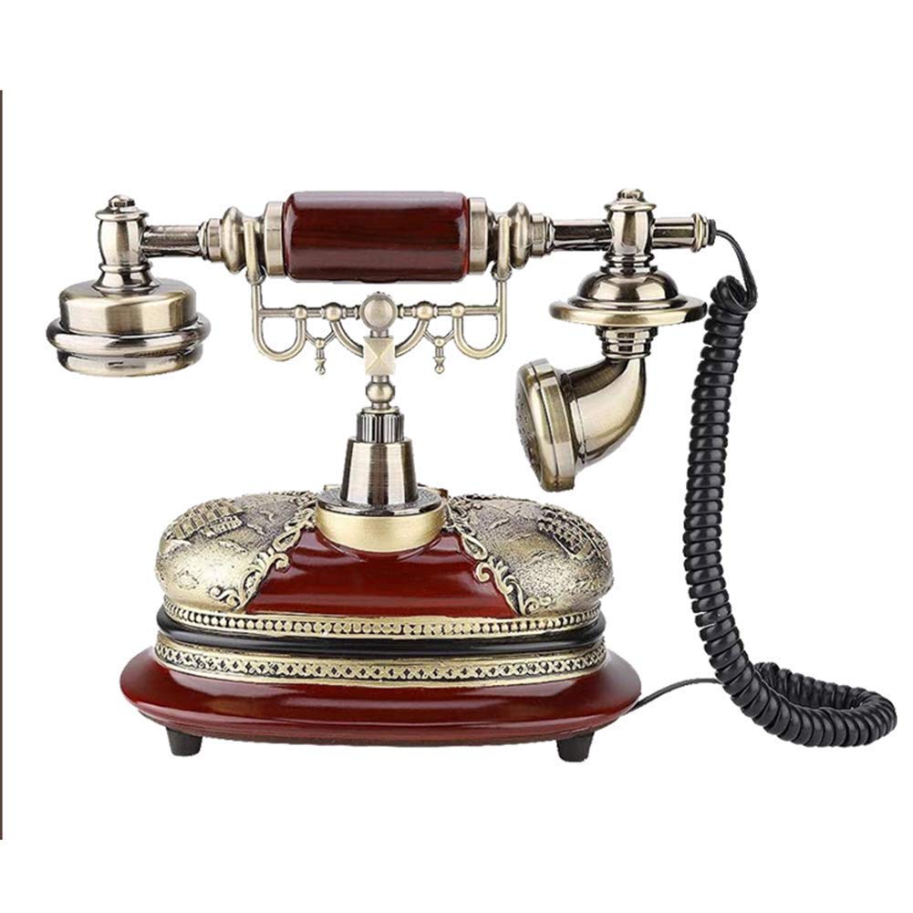 Telefon retro, zabytkowy telefon, staromodny telefon przewodowy z obsługą FSK i DTMF, identyfikacja dzwoniącego do salonu, sypialni, gabinetu, hotelu, 5500A, niebieski