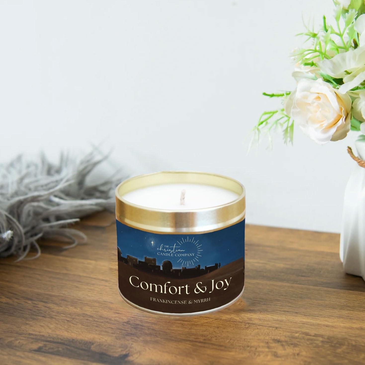 Frankincense & Myrrh Scented Candle in a Tin Limited Edition