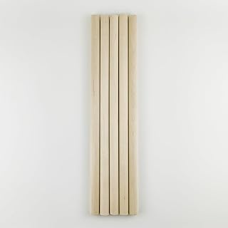 Varillas redondas de madera dura de 3/4 x 16 pulgadas, varillas redondas de madera sin terminar para manualidades y proyec...