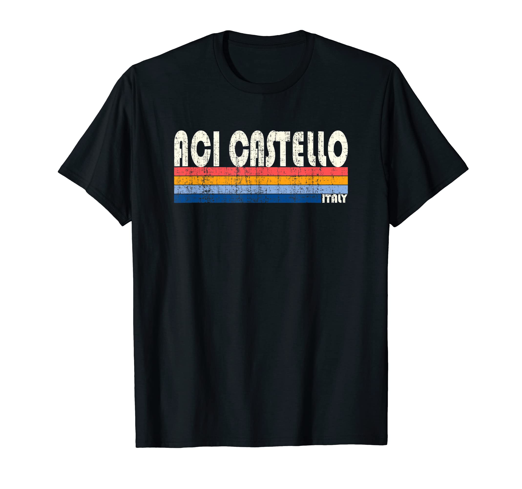 Retro Vintage 70s 80s Style Aci Castello, Italy T-Shirt