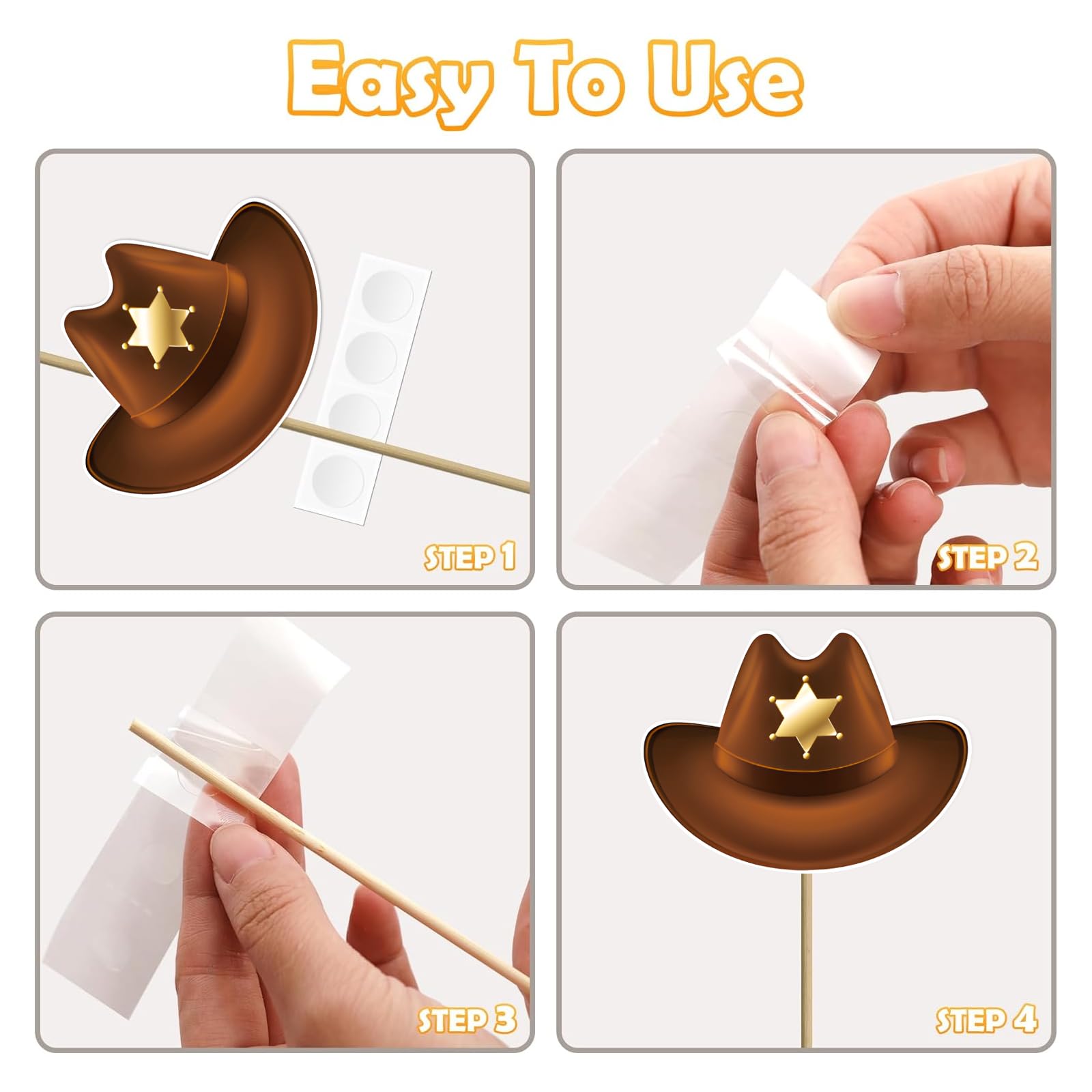 Set di 30 accessori per foto da cowboy occidentale, decorazioni per feste a tema rodeo, oggetti di scena per selfie a tema Wild West, accessori per feste di compleanno country cowboy