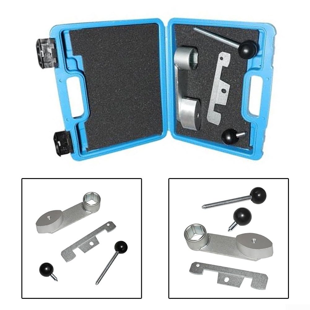 Kit di strumenti di controllo motore con strumento di bloccaggio albero a camme e kit di servizio catena dentata per veicoli Porsche, blu, 20,5 x 24,5 x 5 cm