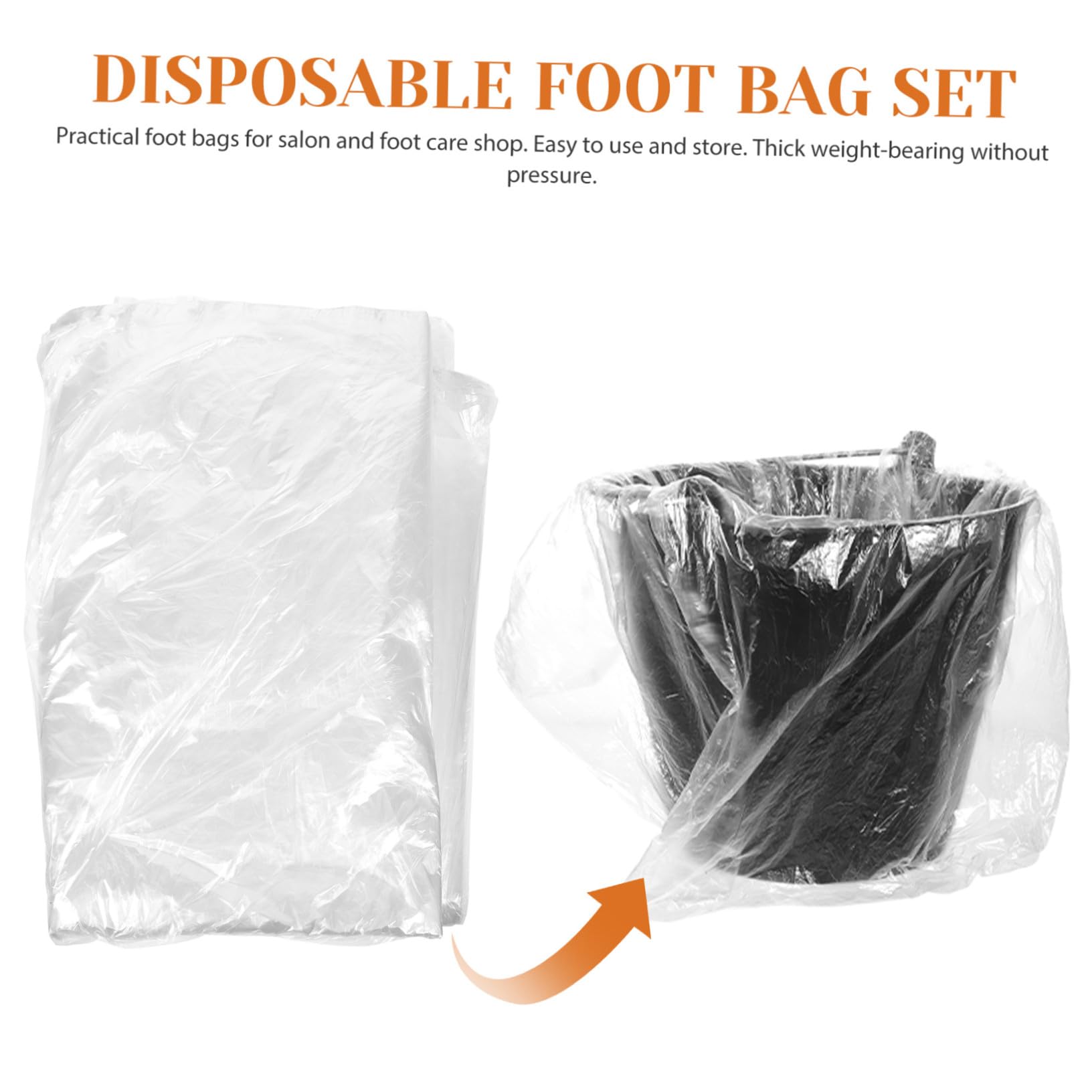 Lot de 80 sacs jetables pour bain de pieds - Imperméables - Pour spa - Pratique - Pour salon et maison - Léger et respirant - Pas d'effort d'installation