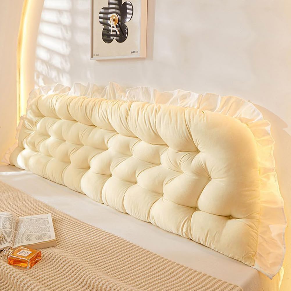 Almohada grande para el cuello con correas de sujeción, soporte de posicionamiento, almohada de lectura con funda extraíble, almohada de respaldo para cama, sofá, sofá cama, dormitorio para adultos