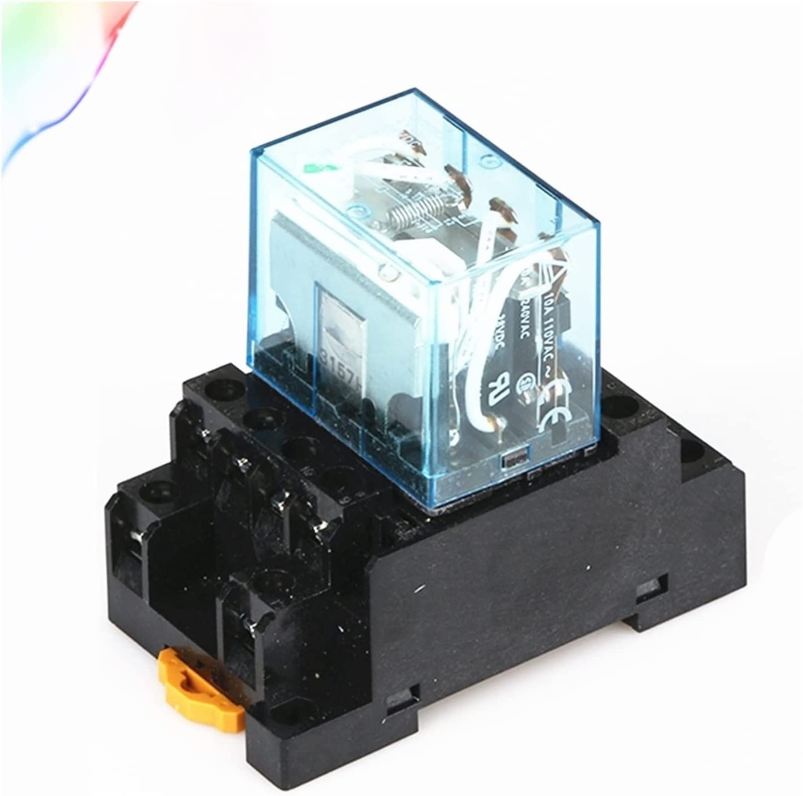Aqhyebnsr One Color Relay Hh64p Ly4 Dc12v/Dc24v/Dc110v/Dc220v Coil 14-Pin 4Pdt Green Led Electromagnetic