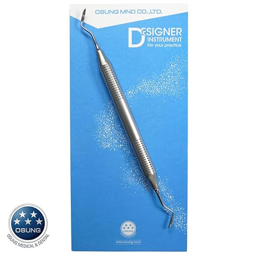 Miniatura 5 de Osung Skiler Dental Scaler S204, escalador profesional antideslizante mango de acero inoxidable para esquiador dental, removedor de placa para