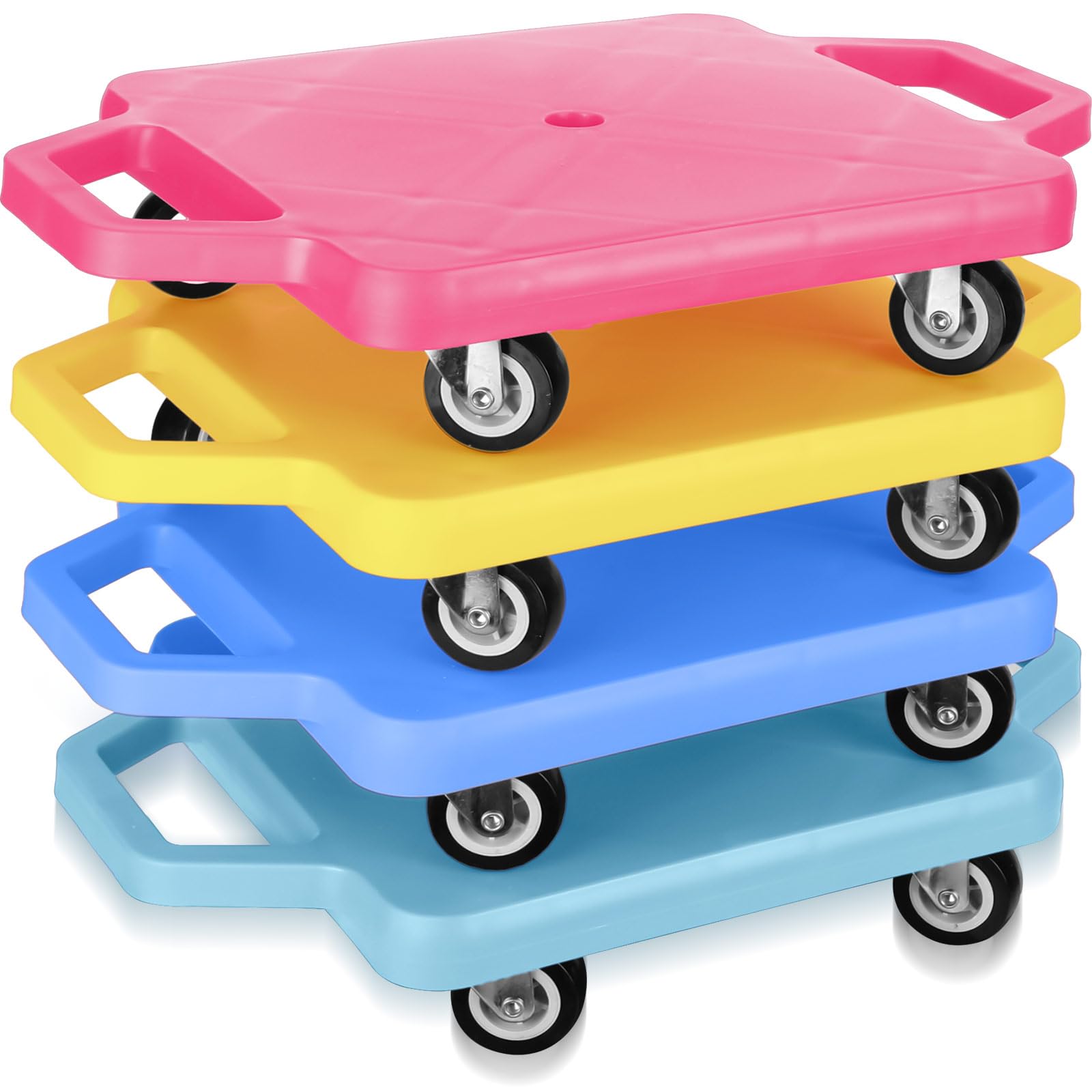 Jerify 4 Pcs Scooter Board with Handles Wheels 11.22"