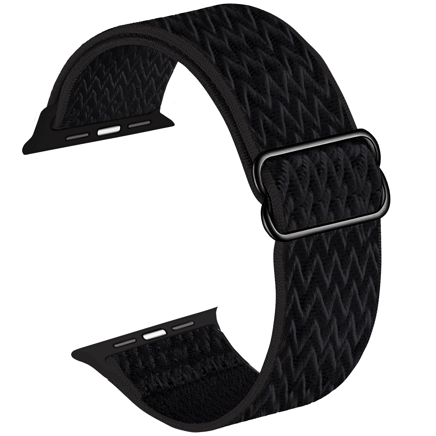 KTFFAN Nylon Solo Loop Band Compatible with Apple Watch Band 38mm 40mm 41mm 42mm 44mm 45mm for Women Men, Adjustable Stretchy Elastic Sport Braided Strap - Black (B09JNQ975G) Amazon Price History, Amazon Price Tracker