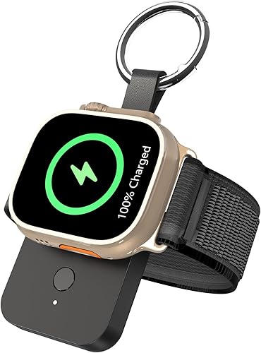 Cargador inalámbrico portátil para iWatch, cargador inalámbrico ANPULES de 1000 mAh, llavero inteligente para iWatch, cargador de reloj portátil