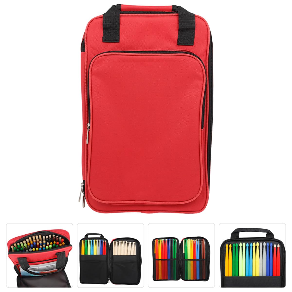GALPADA Bolsa Organizadora de Mazos para Percusión Compacta y Ligera Soporte Ergonómico y Correas Ajustables Adecuado para Transporte Fácil en Conciertos y Prácticas