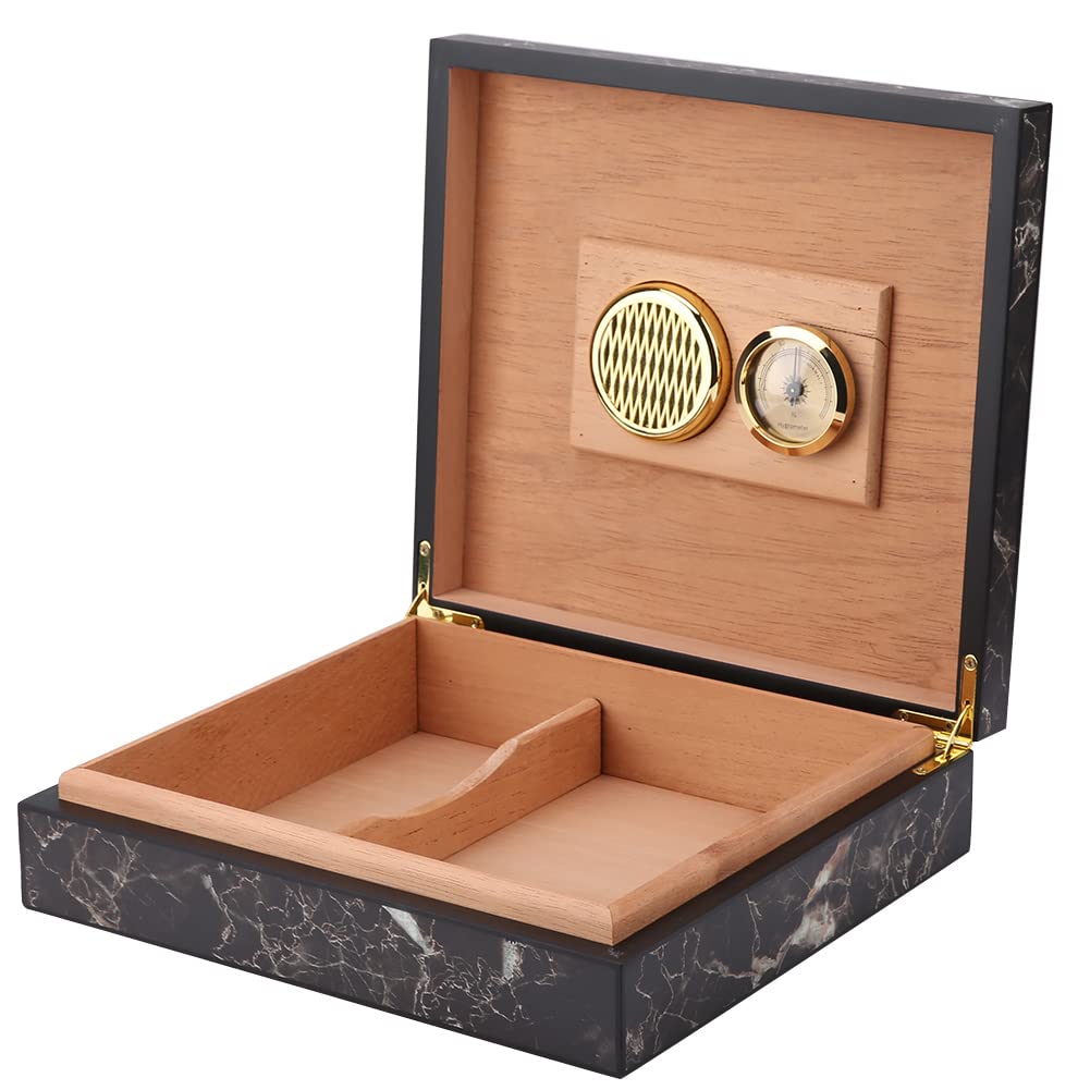 Domary Mini Przenośny Humidor na Cygara z Wnętrzem z Hiszpańskiego Cedru