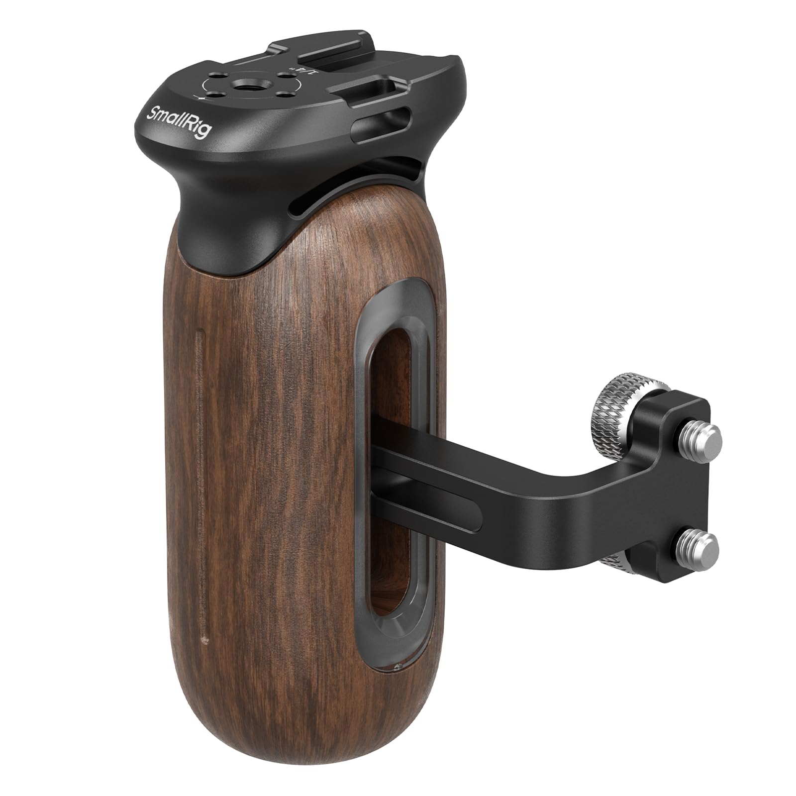 SMALLRIG Maniglia laterale in legno per gabbie per fotocamere con fori filettati da 1/4"-20, Regolazione verticale di 28 mm / 1,1 pollici, capacità di carico di 15 kg / 33,1 libbre - 5237