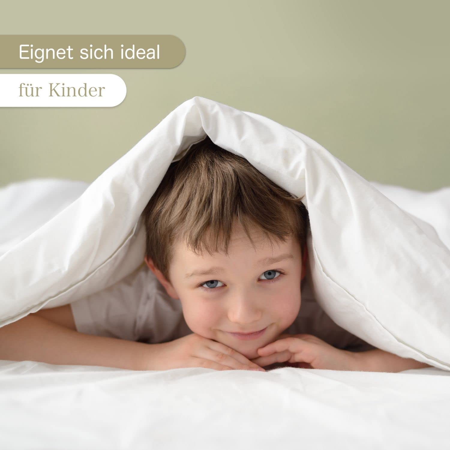 KiGATEX, Premium, Kinderbettdecken-Set, Elefant, 100x135+40x60, Baumwolle | Hautfreundlich, atmungsaktiv, weich, Öko-Tex® zertifiziert, ideal für Babybett und Kinderbett