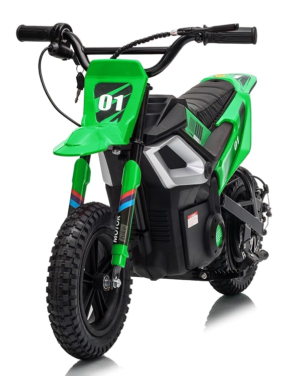Garvee Electric Dirt Bike for Kids 10-12 Years, 350W Motor 14MPH Off-Road Motorcycle, 12" Fat Tire & Suspension, 24V Rechargeable Battery, 130lbs Load, Ideal Teen Boys Gift by Garvee - Used condition - US$173.00