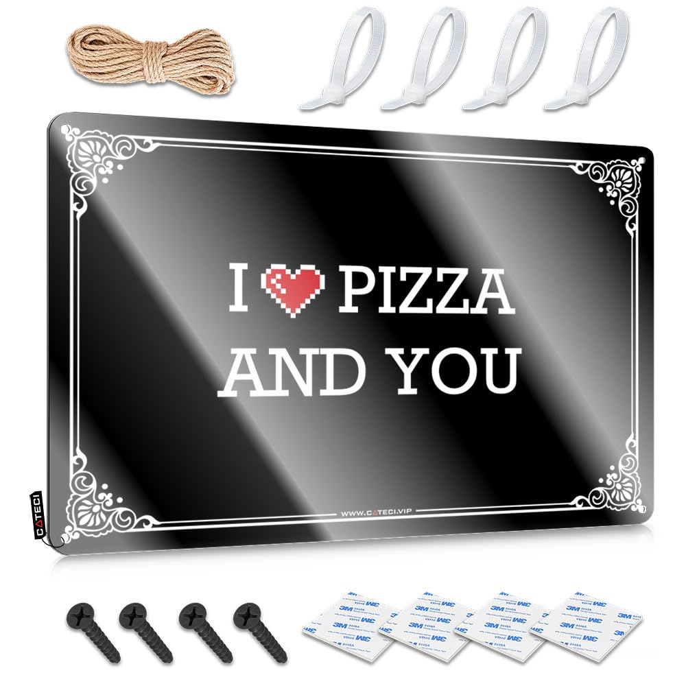 I Love Pizza And You Rustic Mancave Stuff For Men - Wall Art Waterproof Hanging Wall Decor(30X40CM)