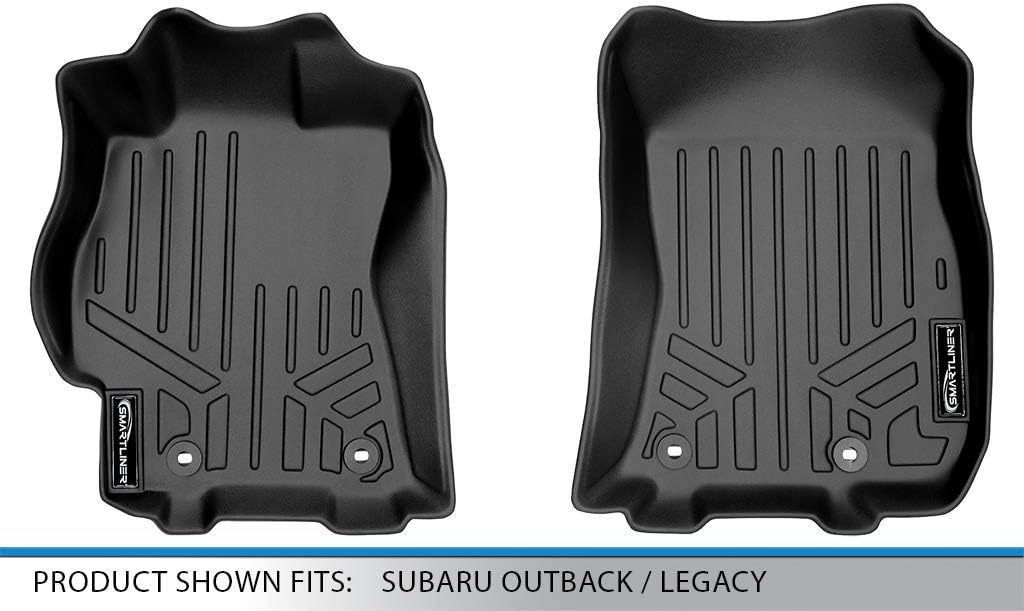 SMARTLINER Custom Fit Floor Mats 1st Row Liner Set for 2015-2019 Subaru Legacy