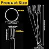 200 Pcs Nail Swatch Sticks Clear Nail Swatches Plastic Nail Colour Display Tips Nail Samples Sticks with Metal Ring for Nail Art Design Nail Practice for Nail Salon and Beginners