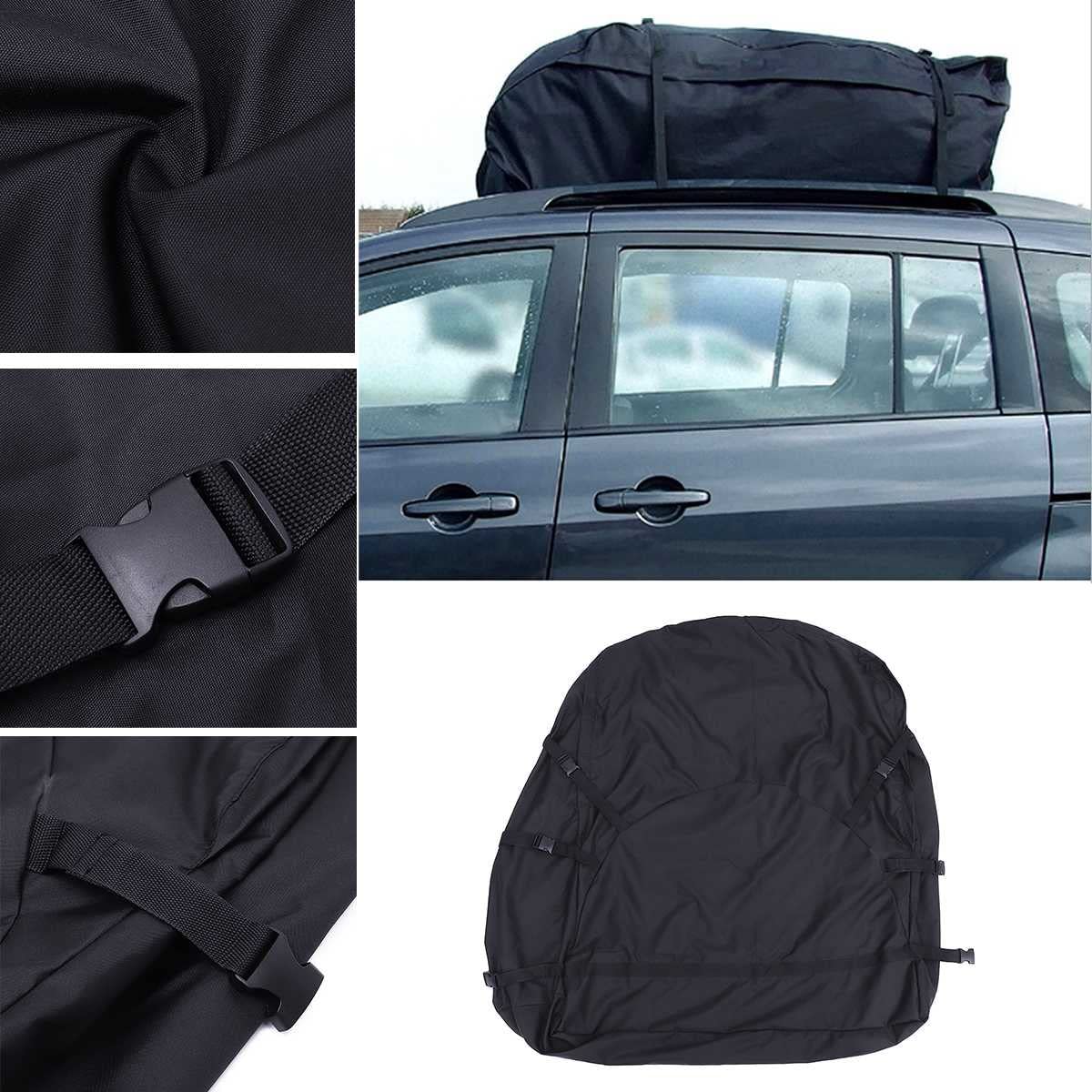 Barras Techo Barras Superiores Portaequipajes Impermeable para Techo Coche De 130x100x45cm Bolsa Viaje para Equipaje Carga Bolsa De Almacenamiento para Vehículos con Rieles Techo