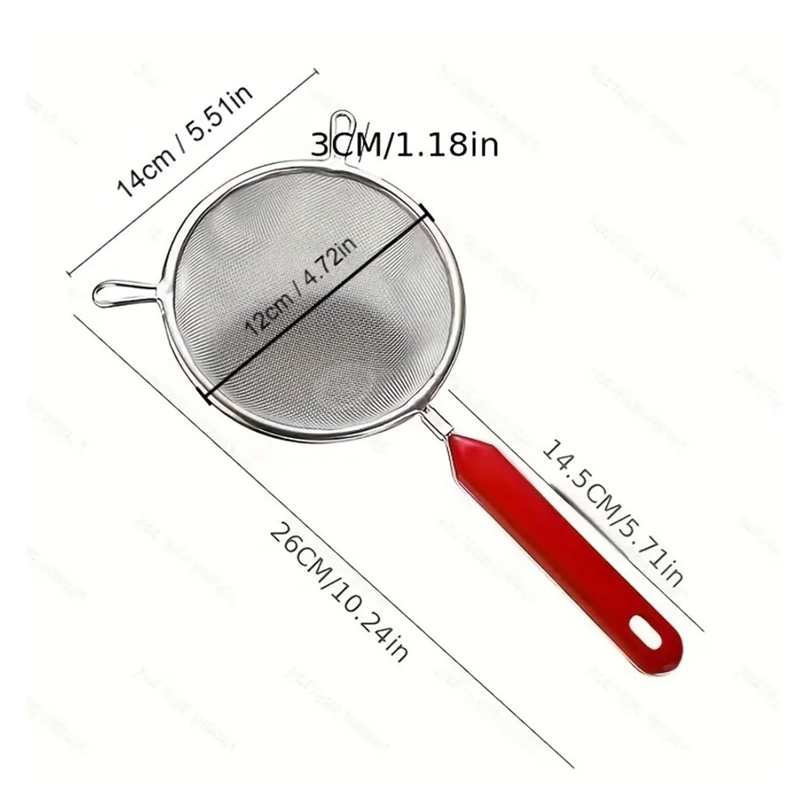 colador acero inoxidable 1 filtro de acero inoxidable for harina, tamiz, herramienta for pasta, máquina for hacer ramen y papas fritas, accesorios cocina(12cm)
