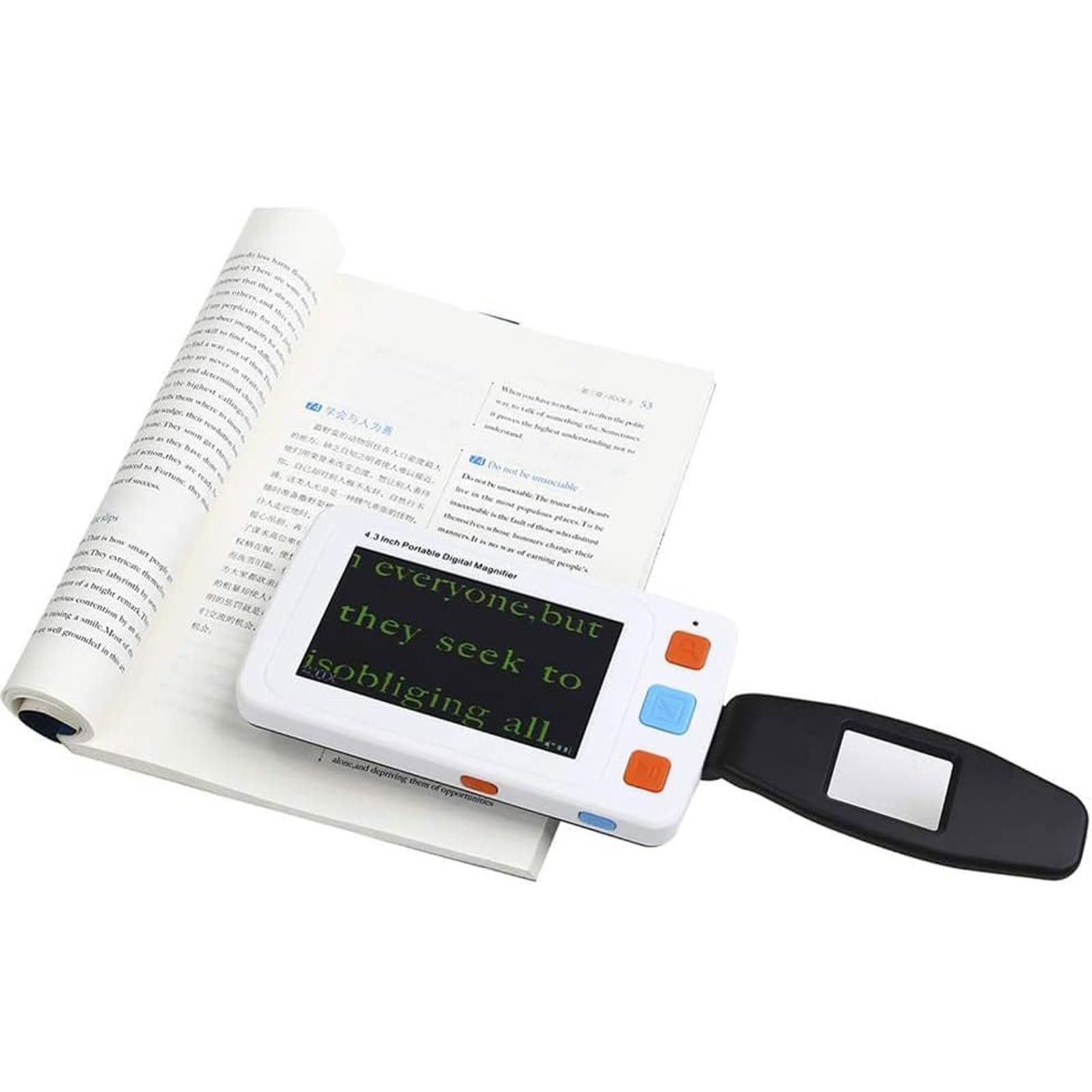 Lupa Lupa LCD de Bolsillo, Ayuda electrónica portátil para Lectura, Lupa de vídeo, Herramienta Digital para Escritura y facturas para Cualquier Persona con Baja visión