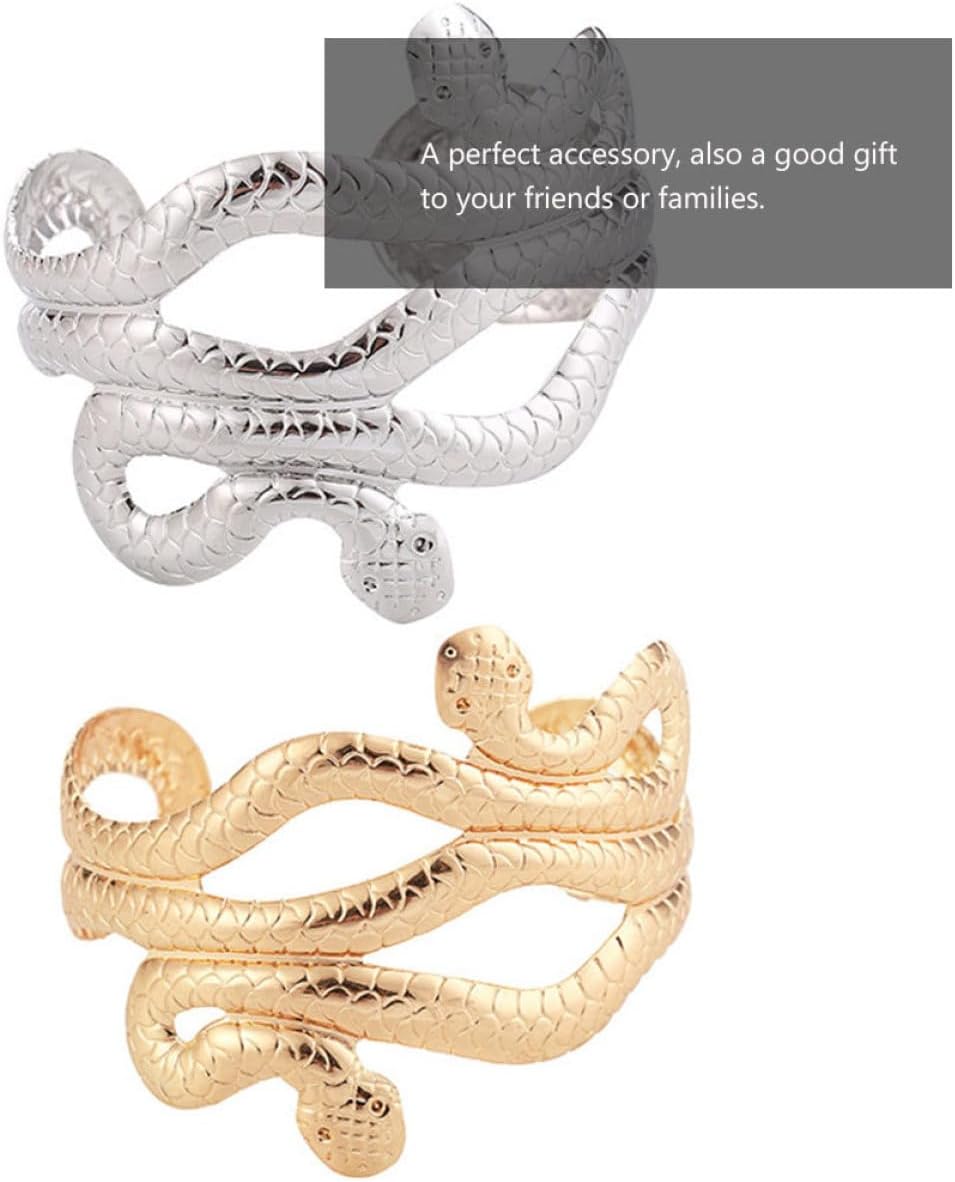 Women's Golden Metal Snake Armlet Punk Style Decorative Accessory