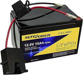 Replacement Battery Compatible with Fisher Price Power Wheels 12 Volt,12V 15Ah Lifepo4 Lithium Ion Rechargeable Battery for Power Wheels Ride-On Vehicles