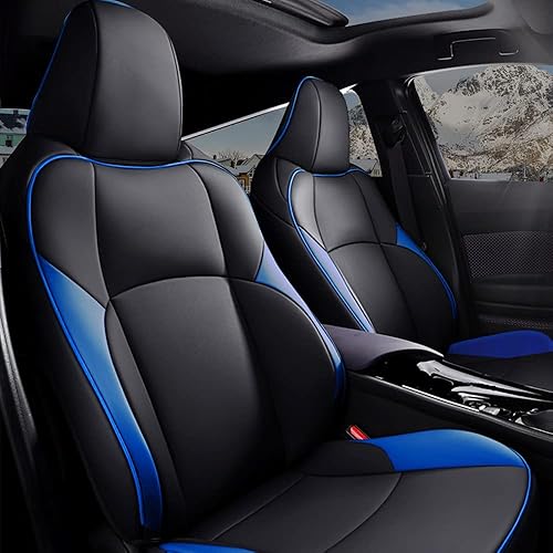 Fundas de asiento personalizadas para Toyota CHR Waterproo 2018, 2019, 2020, 2021, 2022, juego completo de fundas de cojín de piel sintética,