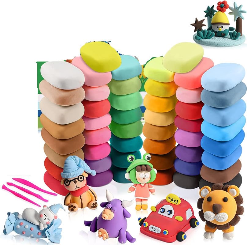 Eclet (Pack of 12) Air Dry Clay, Colorful Children Soft Clay, Creative Art Crafts, Gifts for Kids-Multi Color. Non-Toxic Modeling Magic Fluffy Foam Bouncing Clay Putty Kit for Kids with Tools .138 (B0CJ7DVWHP) Amazon Price History, Amazon Price Tracker