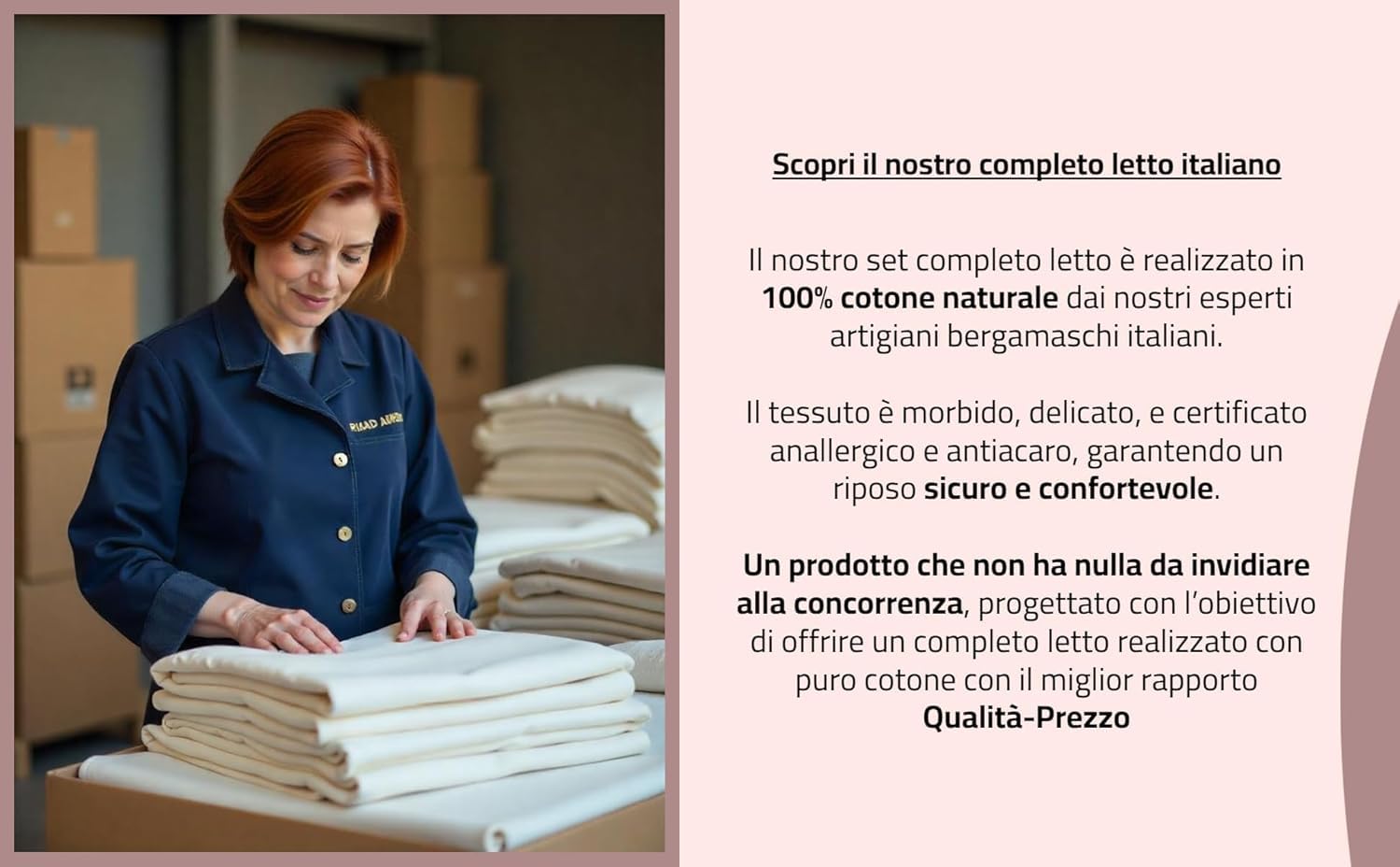 Riad Arredo Set Completo Letto 100% Cotone Morbido - Set Lenzuola con federe Mano Delicata Made in Italy (Marbella Brown, Matrimoniale Standard)