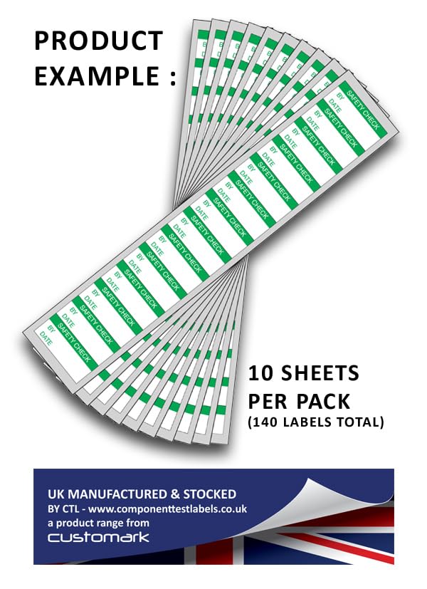 Safety Check - Vinyl/Nylon Cloth 38mm x 15mm Labels Stickers - Price per Pack of 140 Labels (P/NO. 7824025AMZ) - Image 4