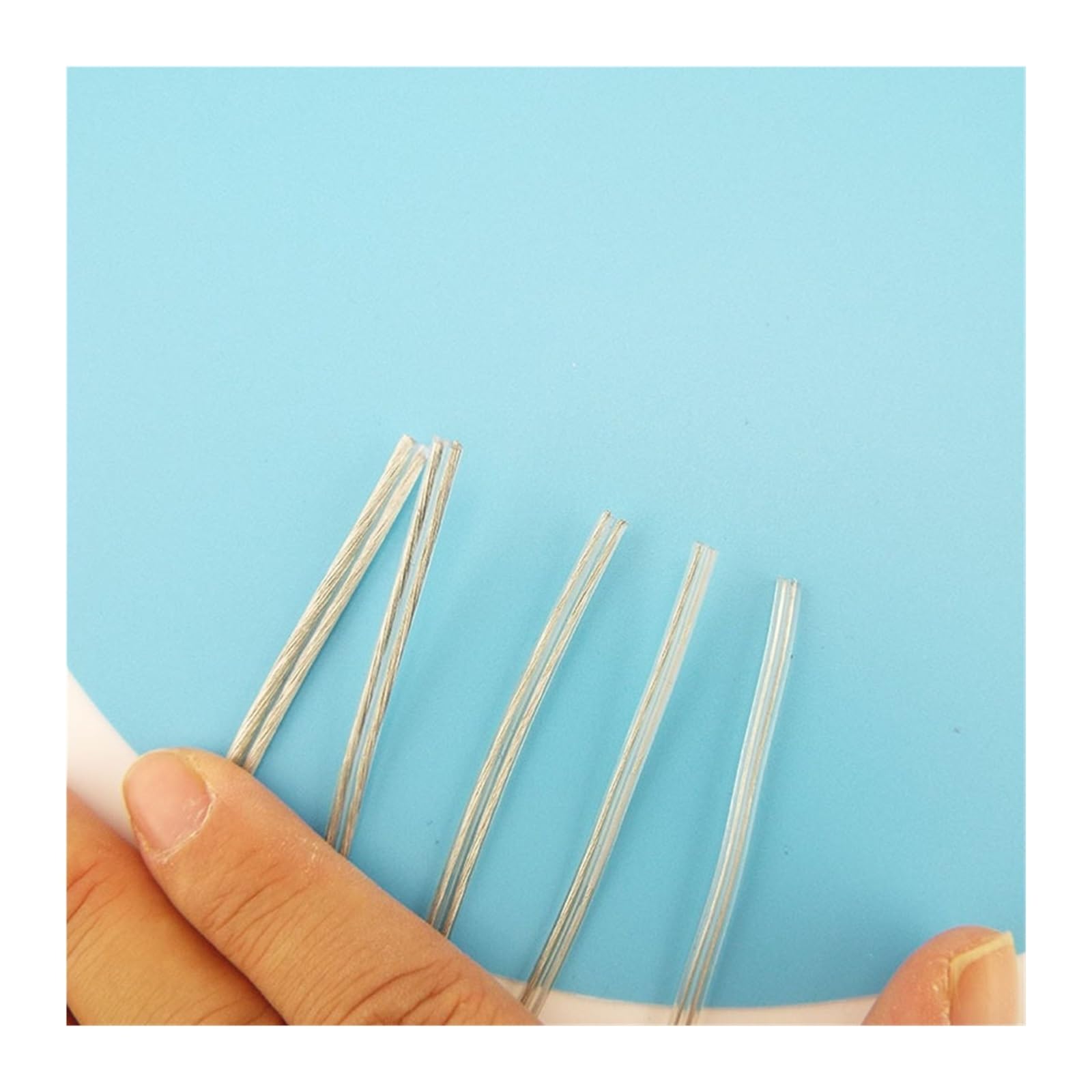 1-100m 28/26/24/22/20/18AWG Cable De Cobre 2 Núcleos Paralelo Transparente Línea Plana Alimentación for Tira Luz | 26 AWG, 100 m