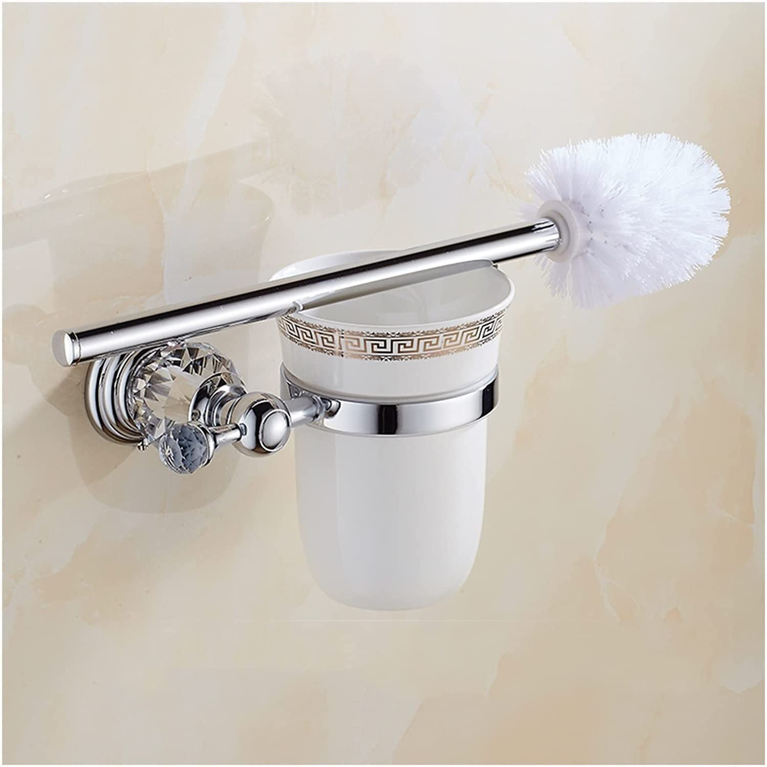 Porte-brosse de toilette suspendu silver pour une salle de bain zen