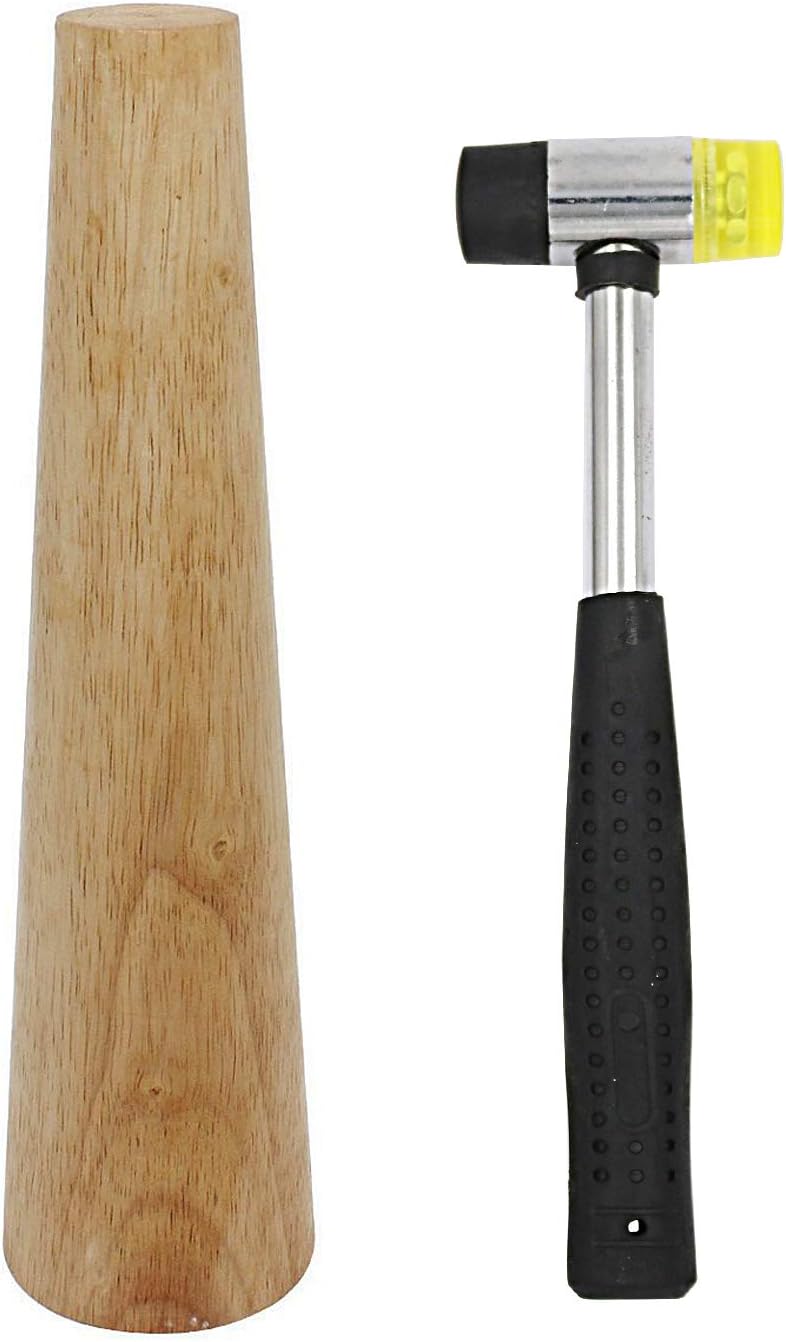 Wood Bracelet Mandrel Round Plastic Wrist Sizer with Jewelers Hammer Rubber Mallet Bangle Shaper Tool Jewelry Making Tools Repair Kit - Image 4