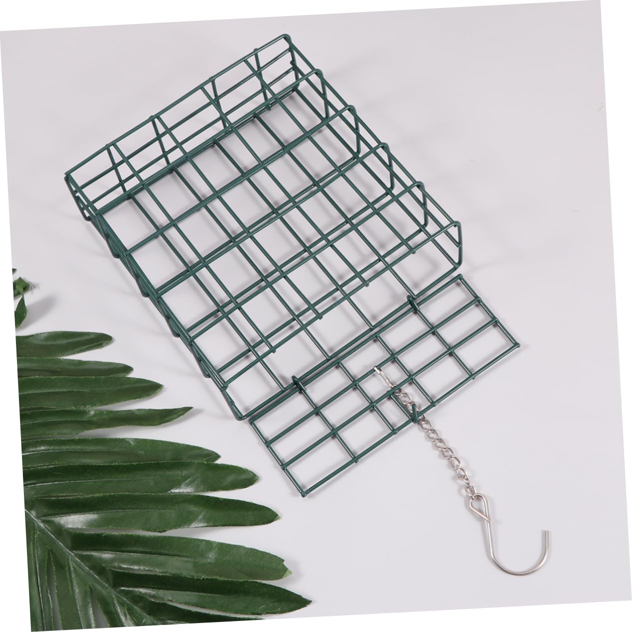 4 Piezas Squirrel Feeder comedero para pájaros Colgante Aves comederos para pájaros comedero para pájaros Cuadrado comedero para pájaros de Hierro Pastel sebo Ardilla alimentador