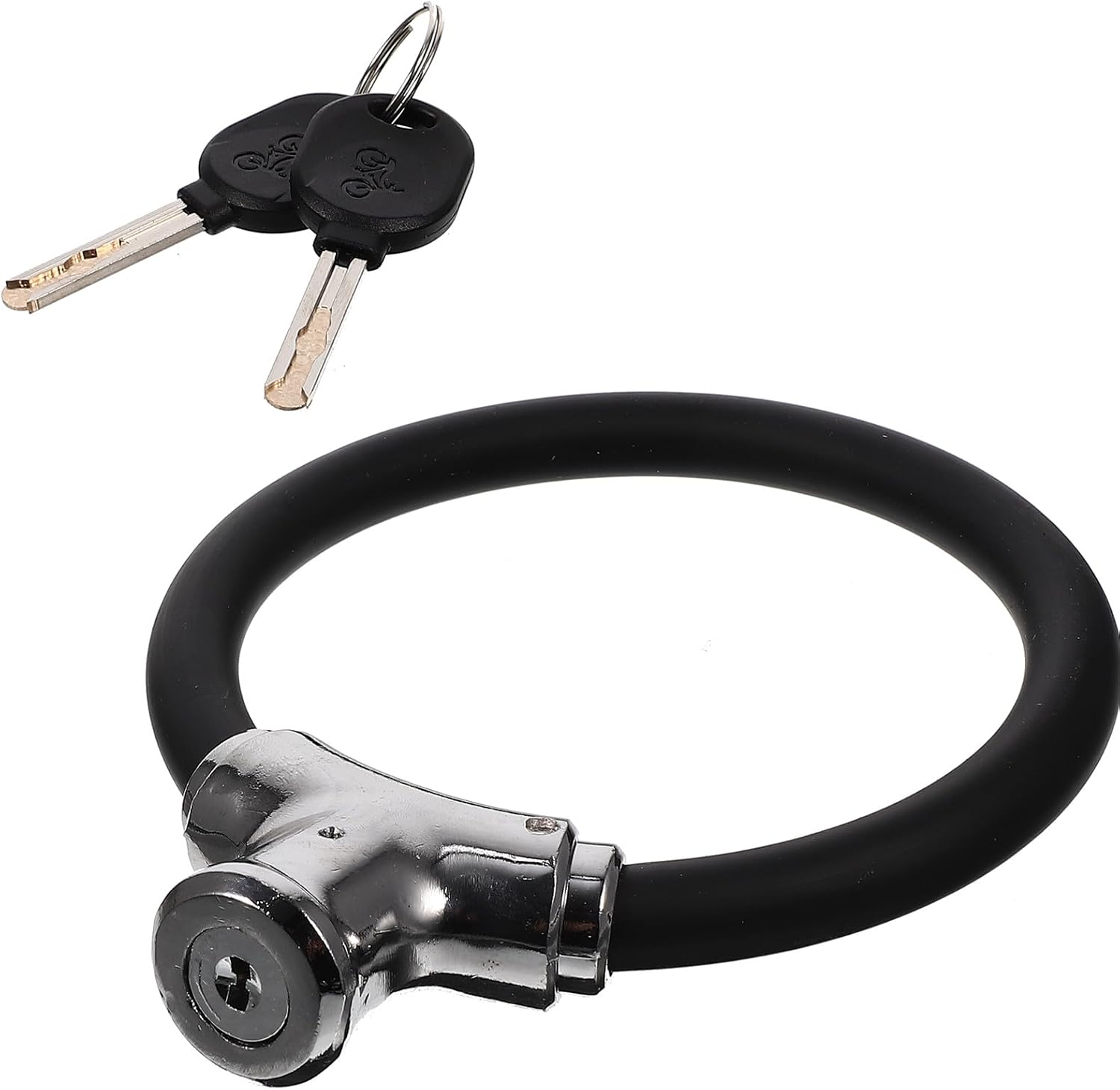 Outanaya Portable Compact Dark Bike Chain Lock Cut-Proof Safety Bike Lock Round Key Ring for E-Bike and Bicycle Anti-Theft Protection