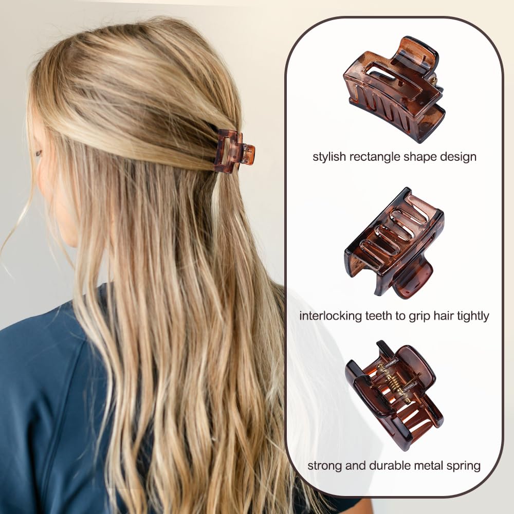 Dizila 100pcs 2.5cm/0.1" Brown Small Non-slip Plastic Hair Claws Clips for Women Girls, Teens & Kids, 1 count (Pack of 100) - Image 3