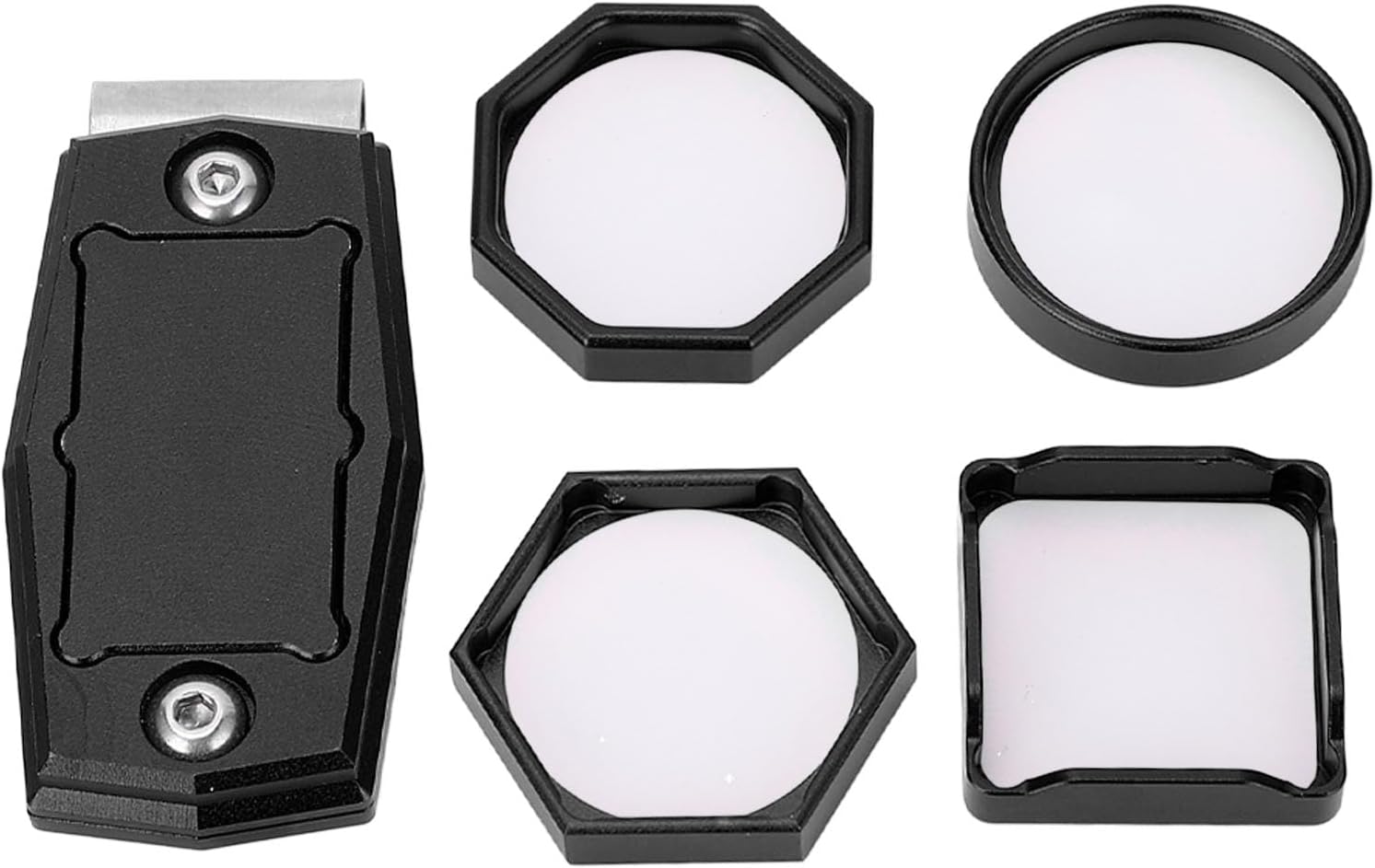 Keenso Magnetic Billiard Chalk Box, Aluminum Compact Case for Hexagonal, Octagonal, Round and Square Chalk, Magnetic Clip, Convenient Use