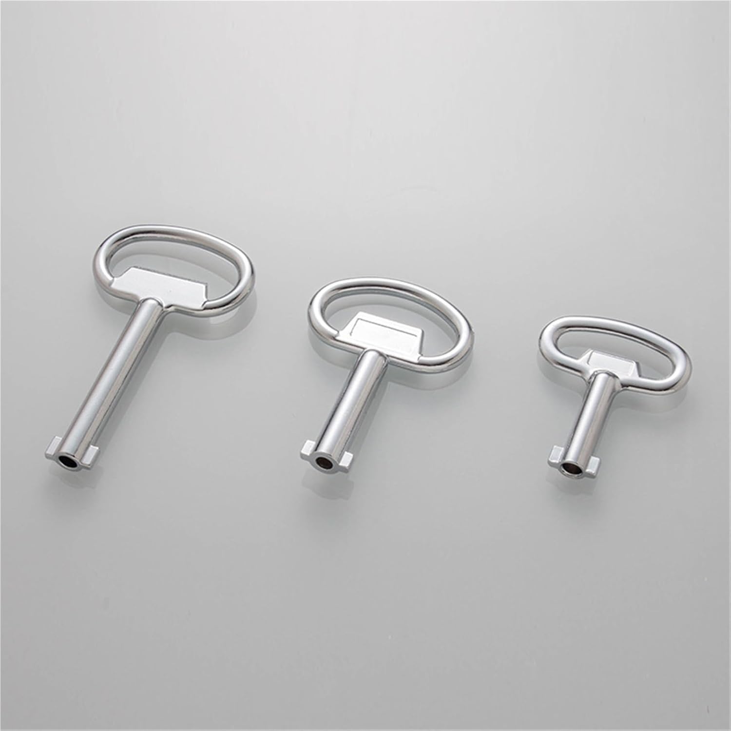 Zinc Alloy One-Word Triangular Square Electrical Cabinet Box Multi-Function Key 2Pcs(MediumTriangleKey)