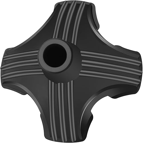 Puntas de bastón, 34 pulgadas, punta de bastón cuádruple, puntas de goma autoportantes para bastones de caminar, bastones plegables