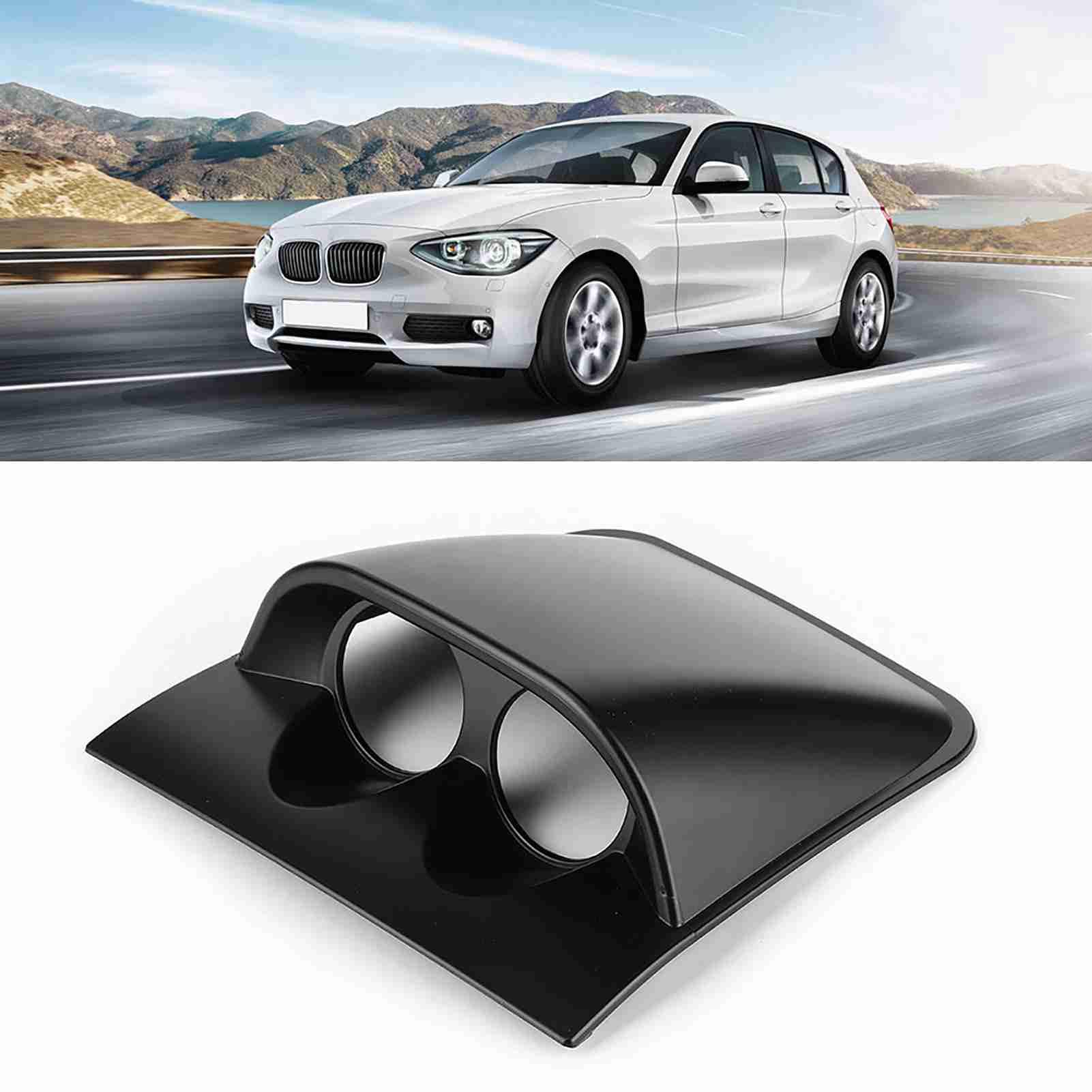 Ejoyous Porta del Supporto per Manometro a Doppio Foro Staffa del Baccello di Scartamento per Auto Universale per Calibri 52 Mm 2 Pollici con Materiale ABS Facile Installazione Accessorio Trattino