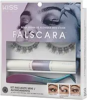 Kiss New York Falscara Kit Iniciante Mini para Alongamento de Cílios, com Aplicador e Bond