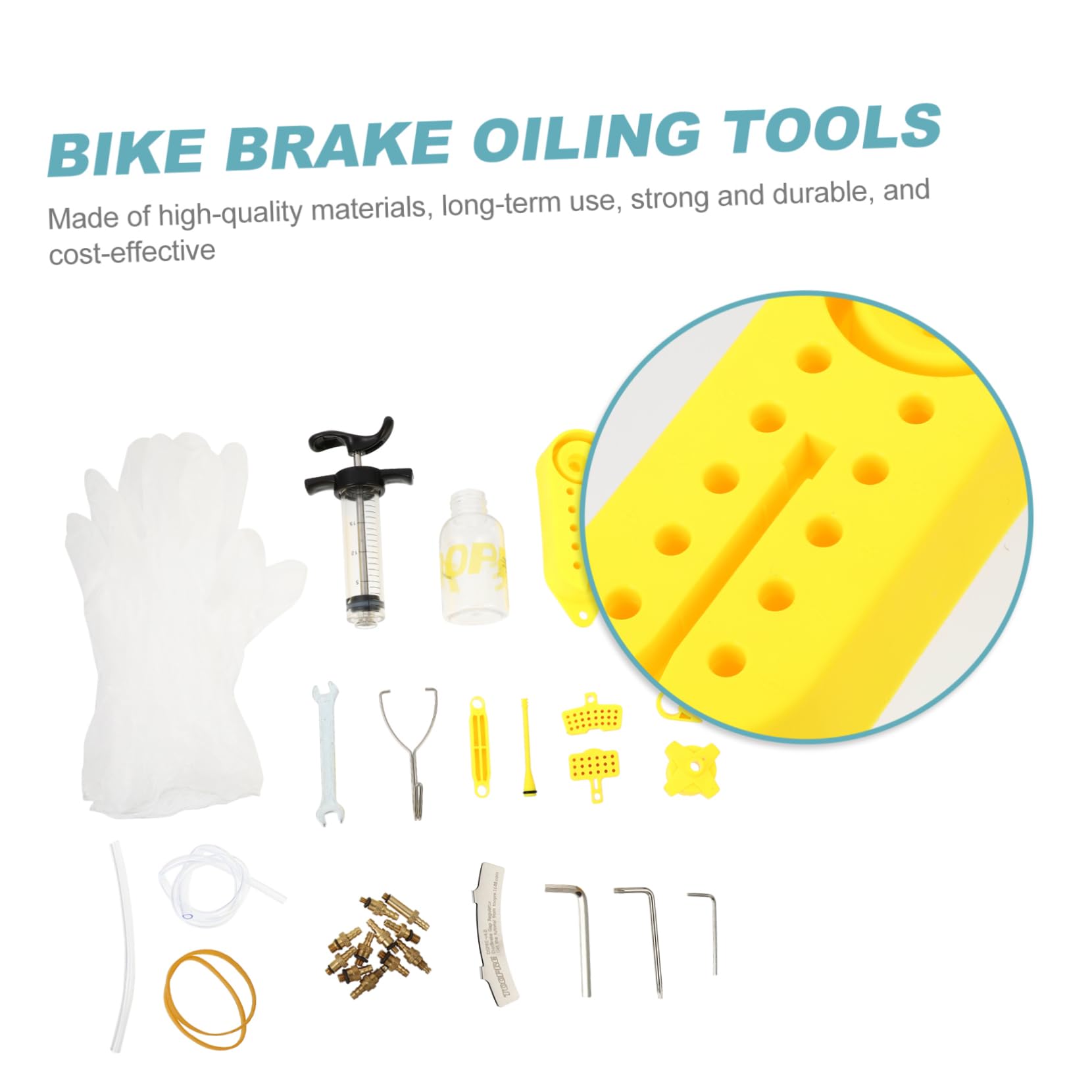 TOYANDONA Kit de Purge Huile pour Freins à Hydraulique de Vélo Outil de Réparation avec Accessoires Universels Optimisé pour Systèmes