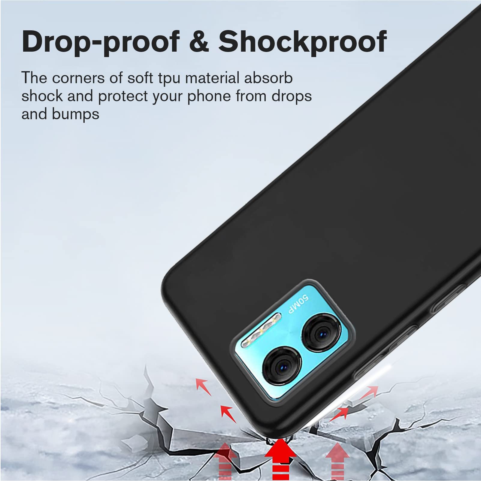 4 in 1] for DOOGEE N50 Cover + 2 Pieces Tempered Glass - TPU Silicone