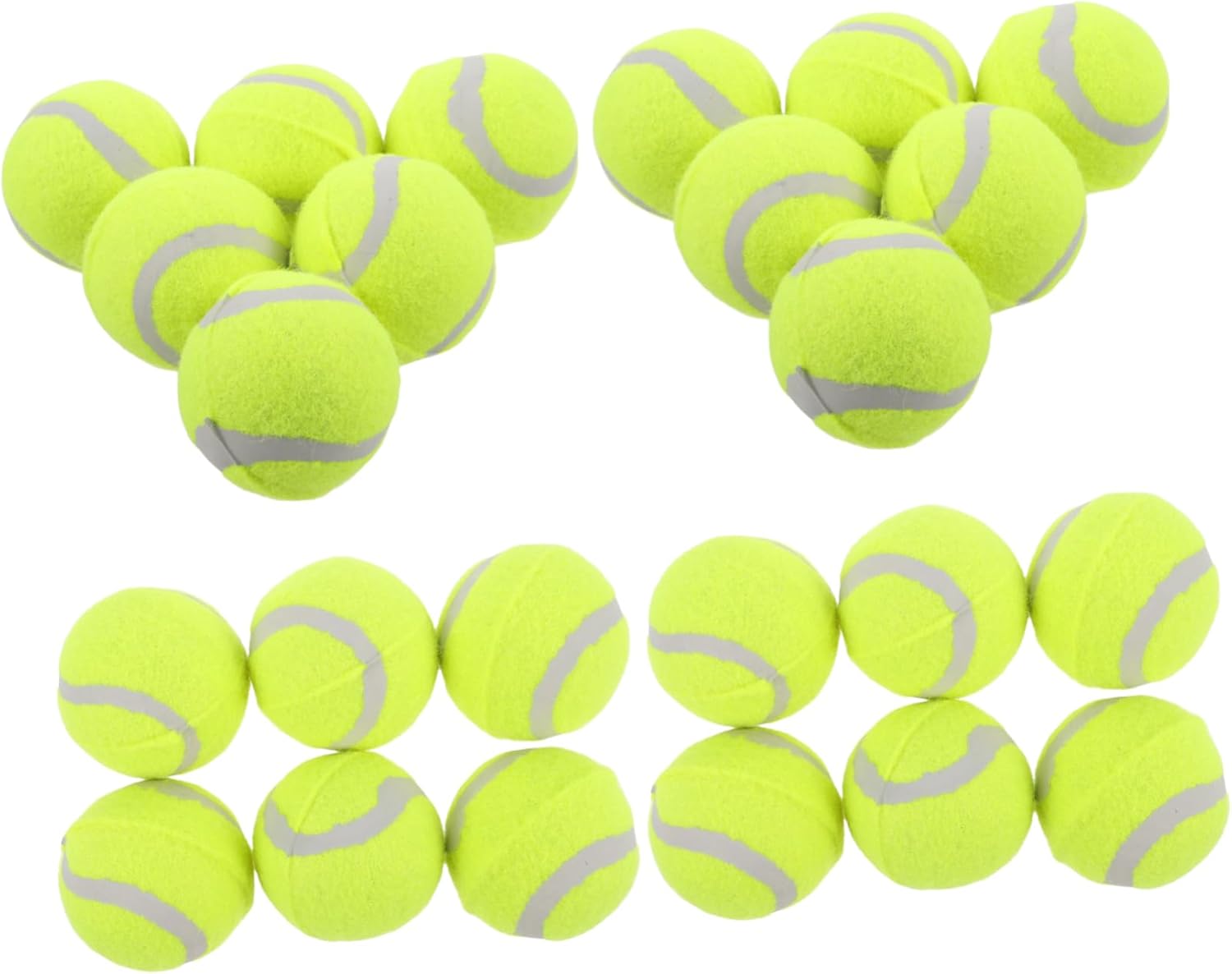 Mipcase 22pcs Bouncy Tennis for Dogs Interactive Pet Chew Toys Elastic Rubber for Fetch and Play for Large Medium and Small Dogs
