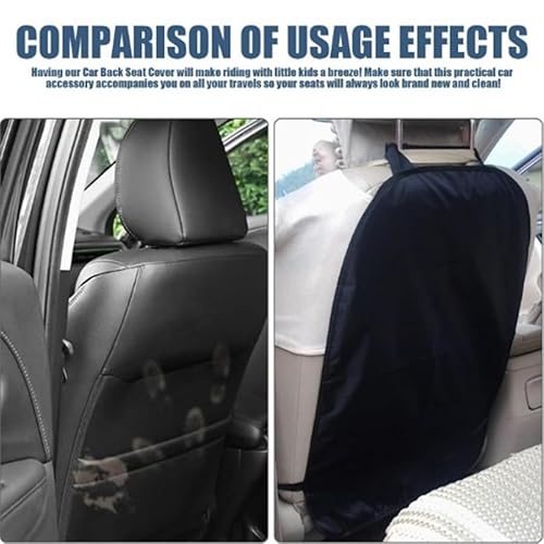 Laluky 2 Stück Rückenlehnenschutz Auto Sitzschutz Wasserdichte, Auto RüCkenlehne Kinder, 420D Oxford Schutz Rückseite Anti-Schmutzig für Vordersitze Autositz Rückseite