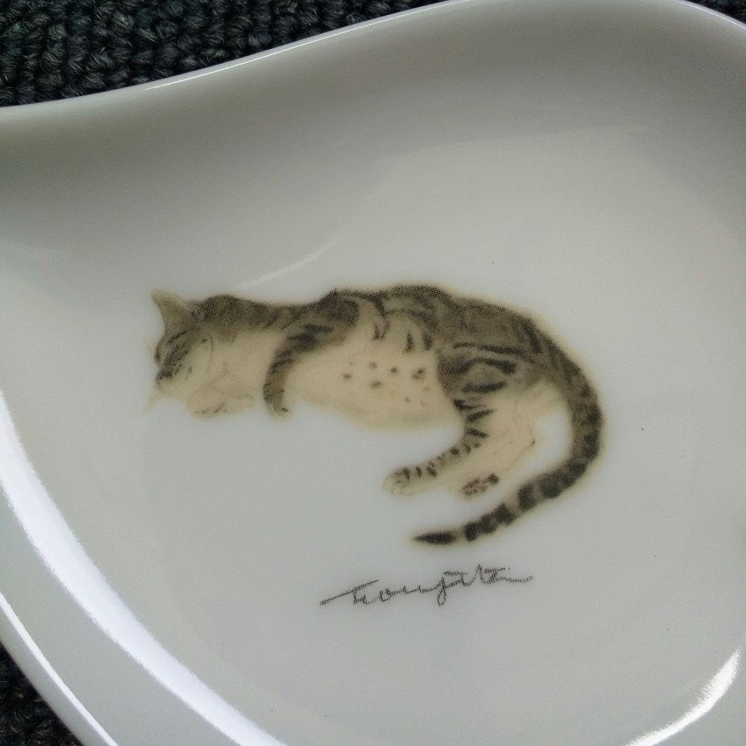 Amazon | 藤田嗣治 小皿 猫 たち吉 豆皿 レオナールフジタ 小物入れ